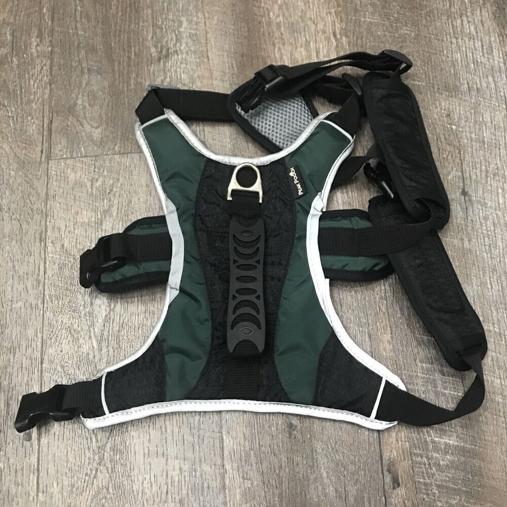 Peak Pooch No-Pull Reflective Padded Dog Harness Green S Chest